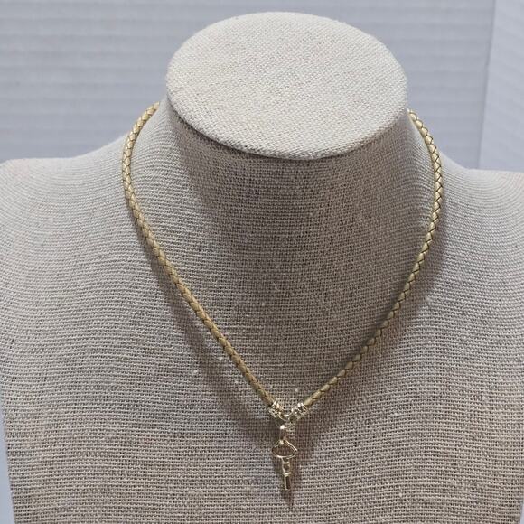 Kendra Scott‎ Braided Leather Gold Plated Key Necklace - Picture 7 of 7